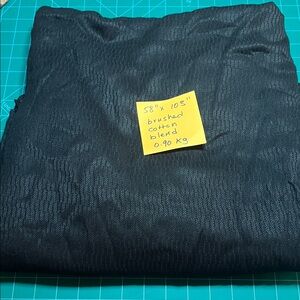 Black Brushed Cotton Blend Fabric